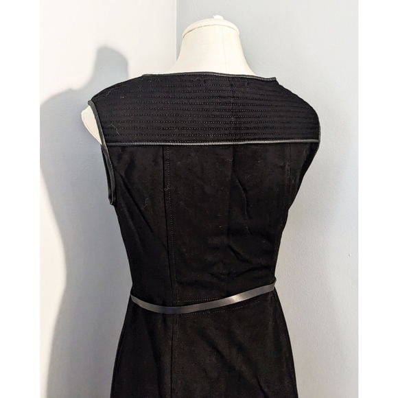 Max Studio black belted sheath shift dress Small career - Picture 3 of 4